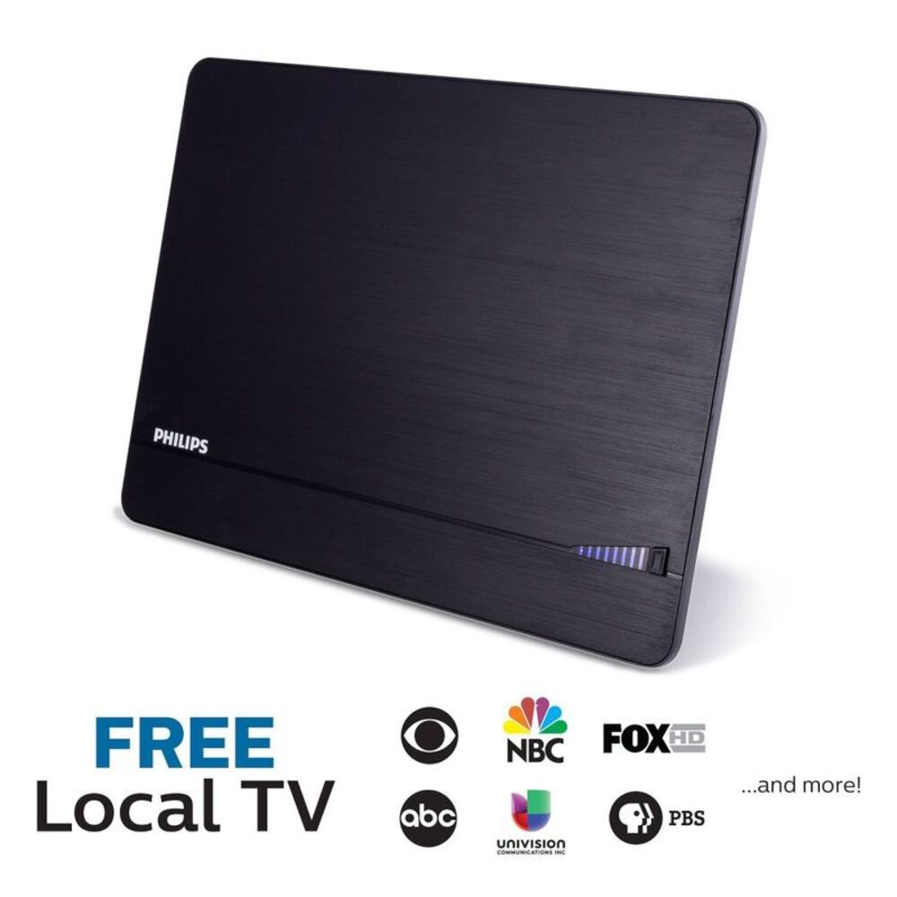 Elite Indoor Amplified Signal Finder TV Antenna with 10 ft. Coax Included Black